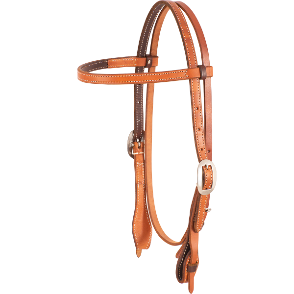 MARTIN SADDLERY TAN LEATHER QUICK CHANGE BROWBAND HEADSTALL