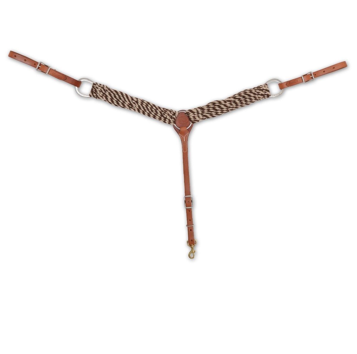 MARTIN SADDLERY 2" MOHAIR/ALPACA BREAST COLLAR - NATURAL MIX