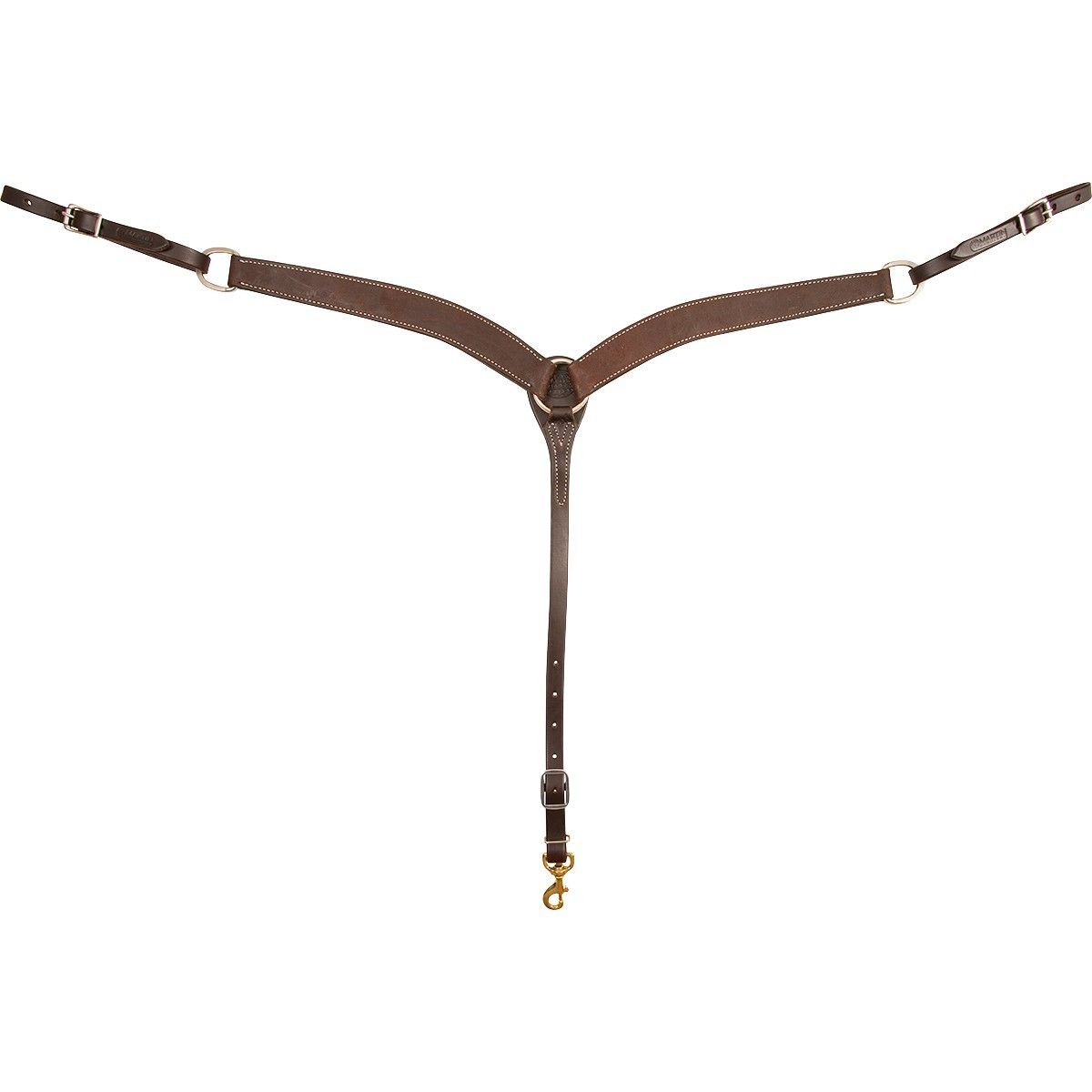 MARTIN SADDLERY 1 3/4" LEATHER ROUGHOUT BREAST COLLAR - CHOCOLATE
