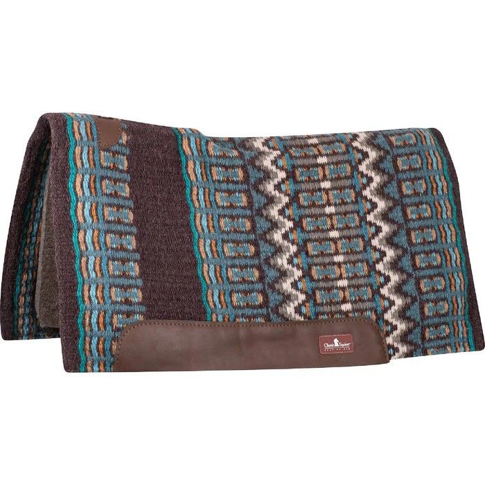 CLASSIC EQUINE WOOL TOP 34X38 PAD - COFFEE TEAL