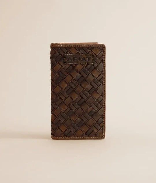 ARIAT BASKETWEAVE RODEO WALLET - BROWN