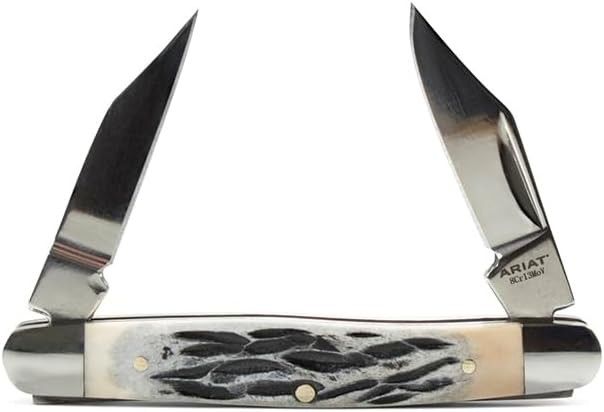 ARIAT MUSKRAT FOLDING 3'' KNIFE - TAN