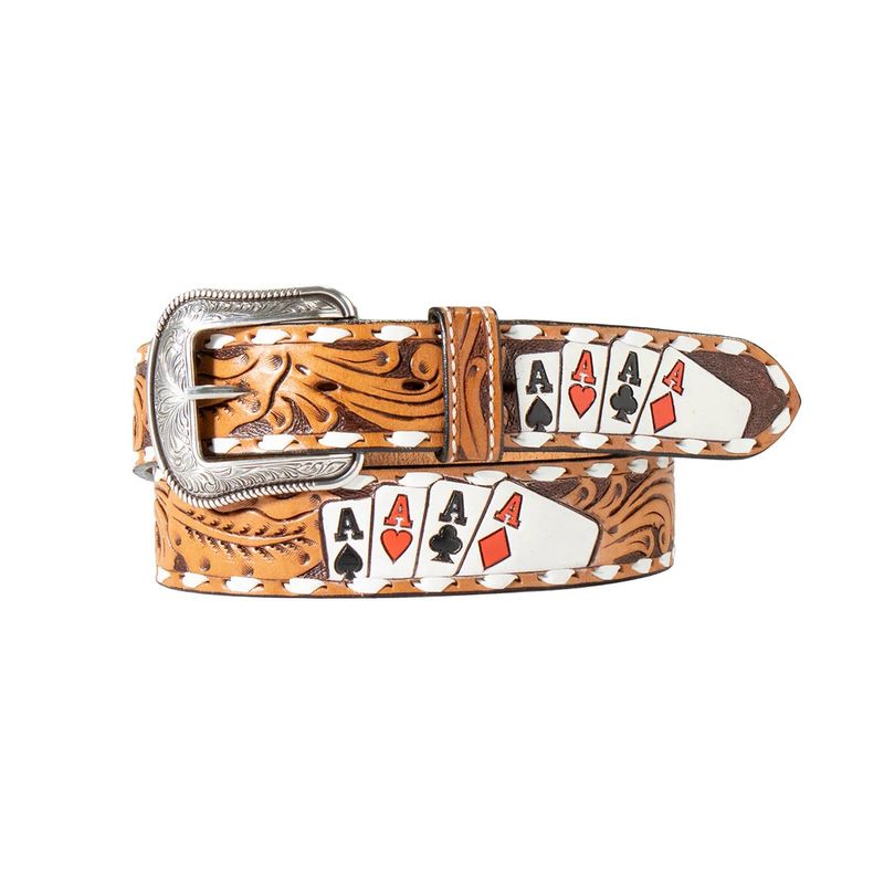3D MEN'S HAND PAINTED ACE CARD BELT
