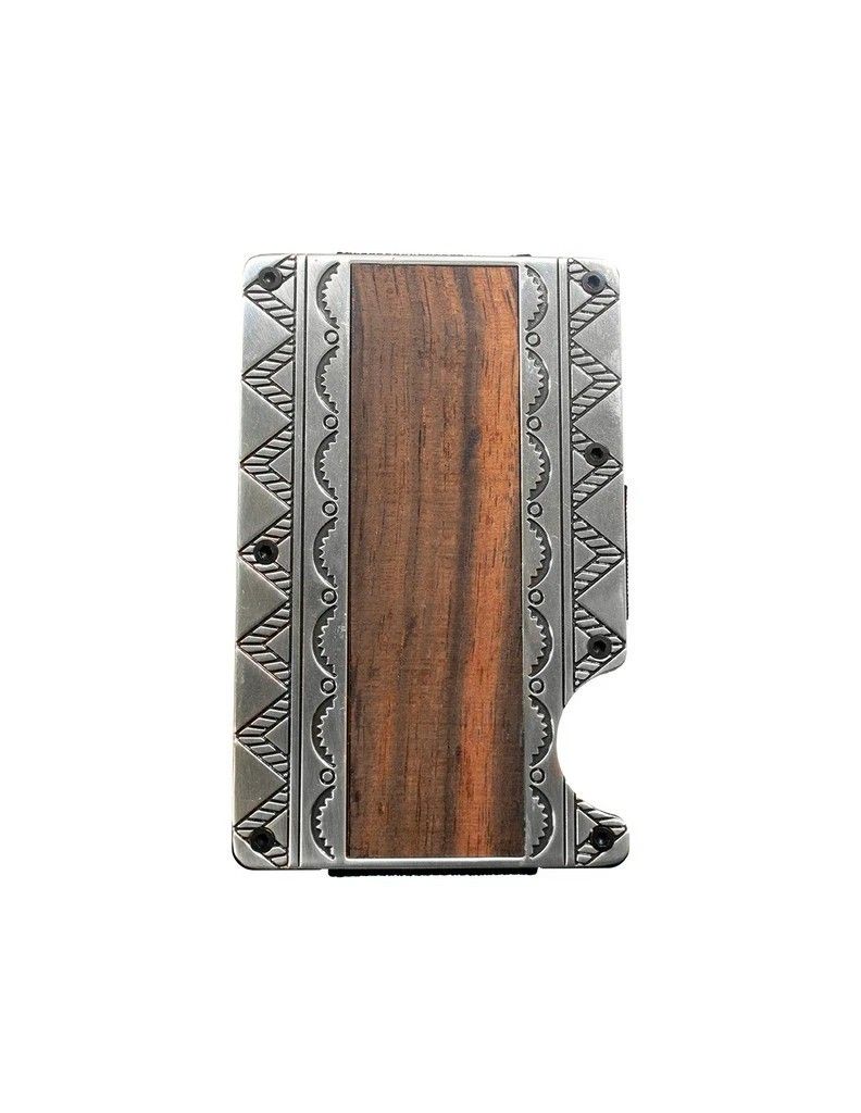3D MEN'S SMARTWOOD INLAY UTILITY WALLET - SOUTHWEST BROWN