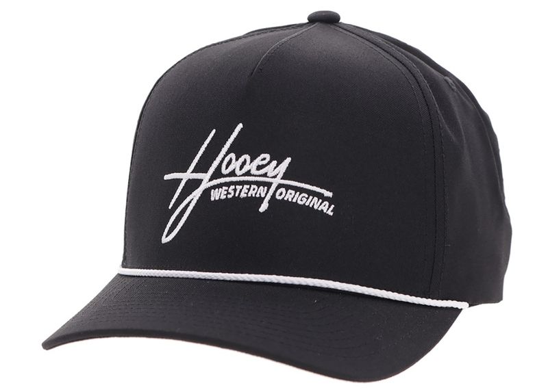 HOOEY MARK OUT SNAPBACK TRUCKER CAP - BLACK/WHITE