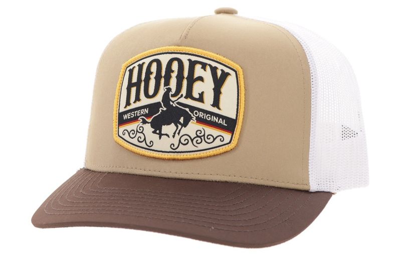 HOOEY SNAPBACK TRUCKER CAP - TAN/WHITE &amp; WHITE/BLACK/TAN