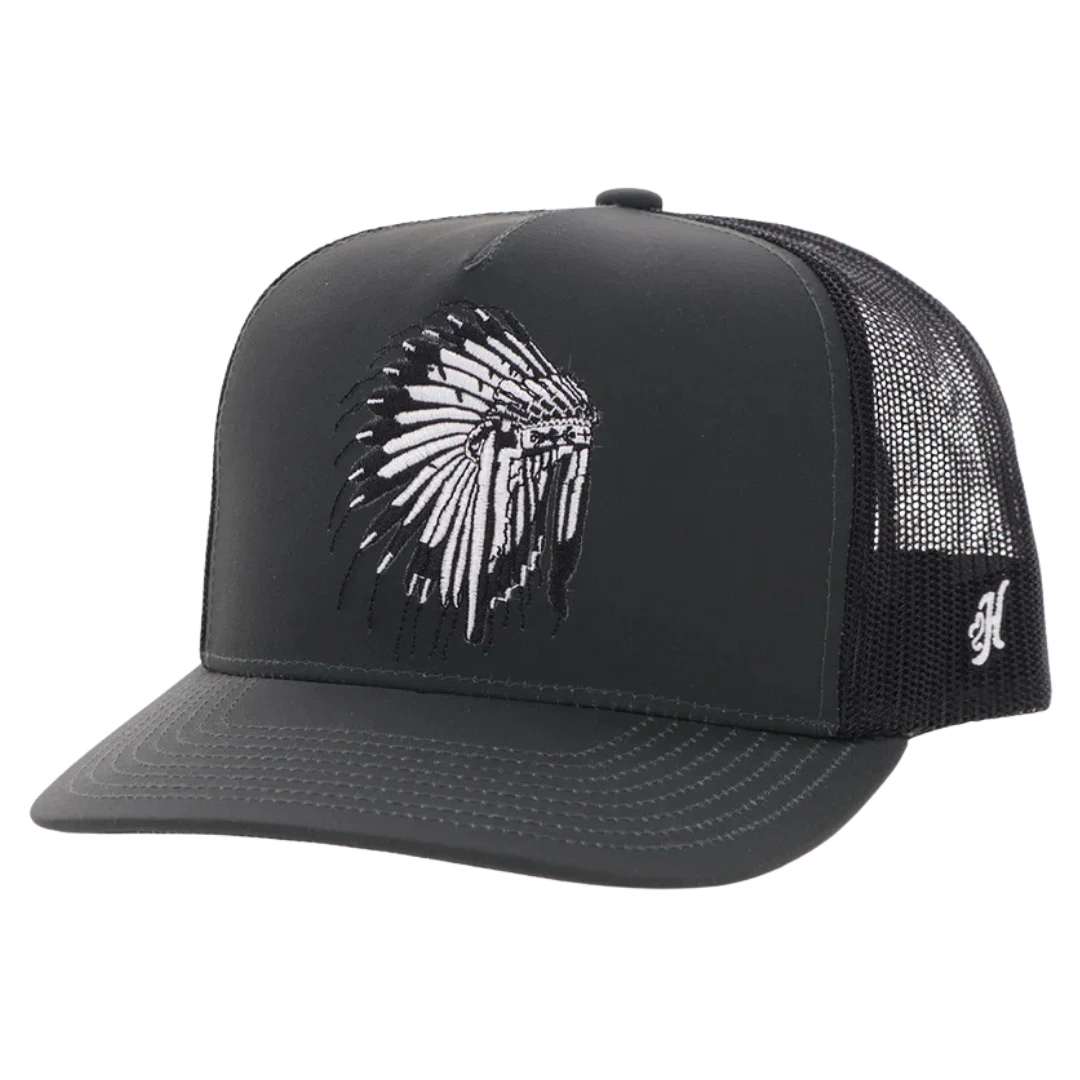 HOOEY SAGE TO SADDLE SNAPBACK TRUCKER CAP - BLACK/WHITE