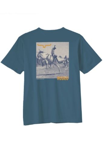 KIMES RANCH WOMEN'S SHORT SLEEVE NOT OUR FIRST TEE SHIRT - MID BLUE