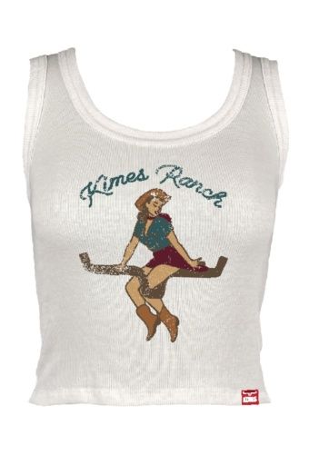 KIMES RANCH WOMEN'S SEE SAW TANK - NATURAL KIMES RANCH WOMEN'S SEE SAW TANK - NATURAL