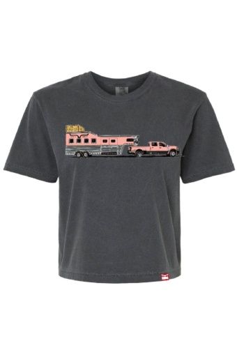 KIMES RANCH WOMEN'S SHORT SLEEVE LUCKY B HAULER TEE SHIRT - PEPPER