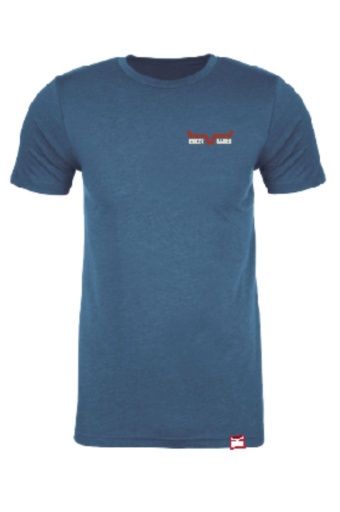 KIMES RANCH MEN'S SHORT SLEEVE AMERICAN COWBOY TEE SHIRT - HEATHER COOL BLUE, COLOR: HEATHER COOL BLUE, SIZE: SMALL