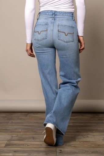 KIMES RANCH WOMEN'S ZOEY HIGH RISE WIDE LEG JEAN - LIGHT WASH