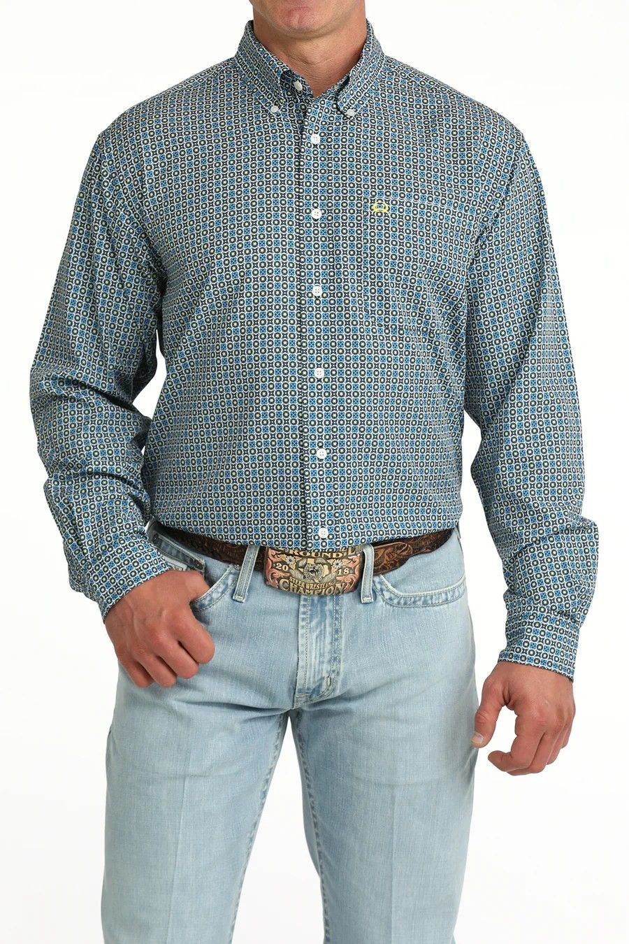 CINCH MEN'S LONG SLEEVE ATHLETIC PRINT ARENAFLEX BUTTON SHIRT - MULTI