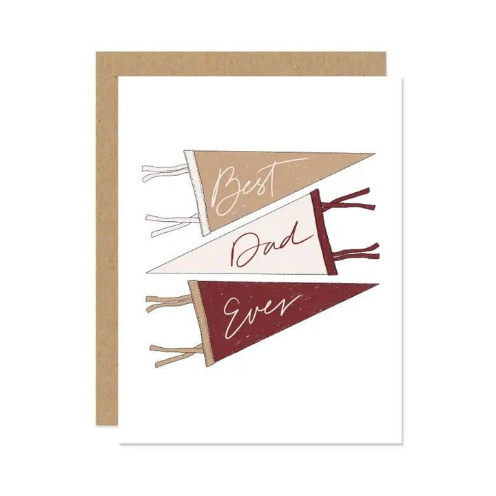 MADDON AND CO BEST DAD EVER PENNANT FLAG FATHER'S DAY CARD