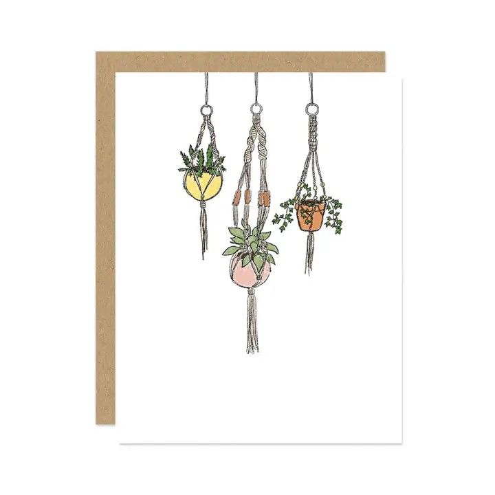 MADDON AND CO MACRAME PLANT HANGER CARD