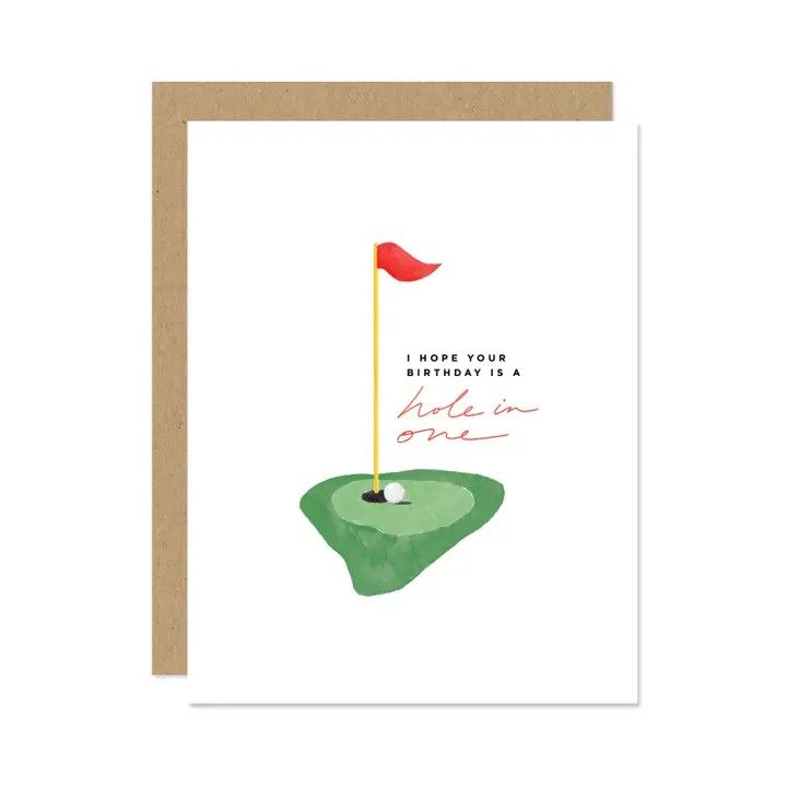 MADDON AND CO GOLF HOLE IN ONE BIRTHDAY CARD