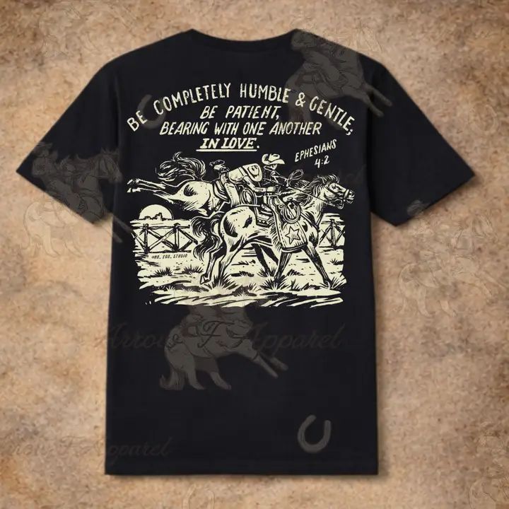 SHORT SLEEVE HUMBLE &amp; GENTLE TEE SHIRT - BLACK