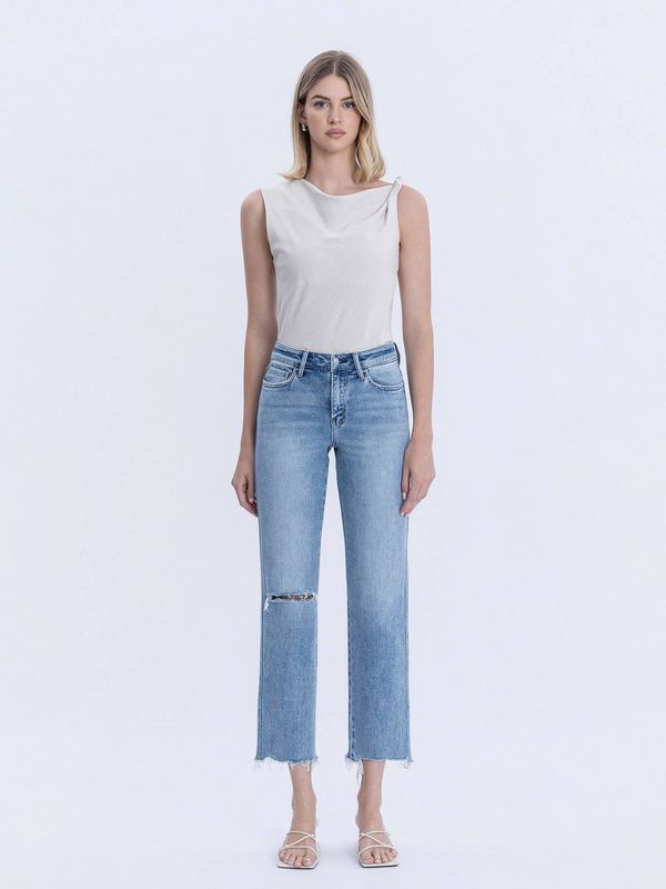 LOVERVET HIGH RISE STRAIGHT JEAN - OILIVERS TWIST