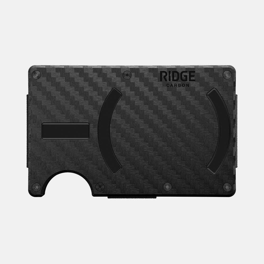 RIDGE WALLET FOR MAGSAFE CARBON FIBER 3K CASH STRAP, STYLE: Cash Strap