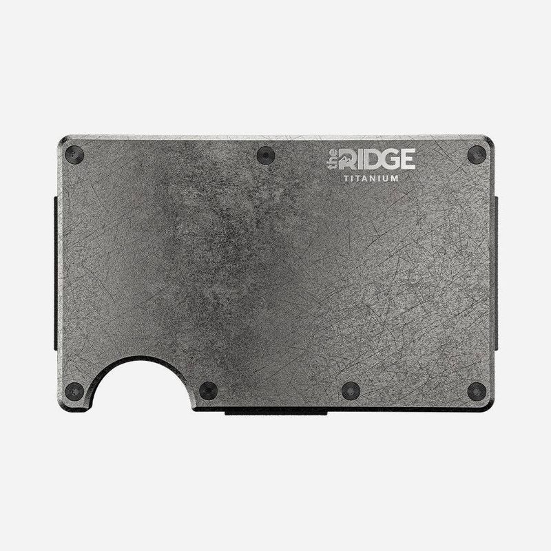 RIDGE WALLET  STONEWASHED TITANIUM MONEY CLIP