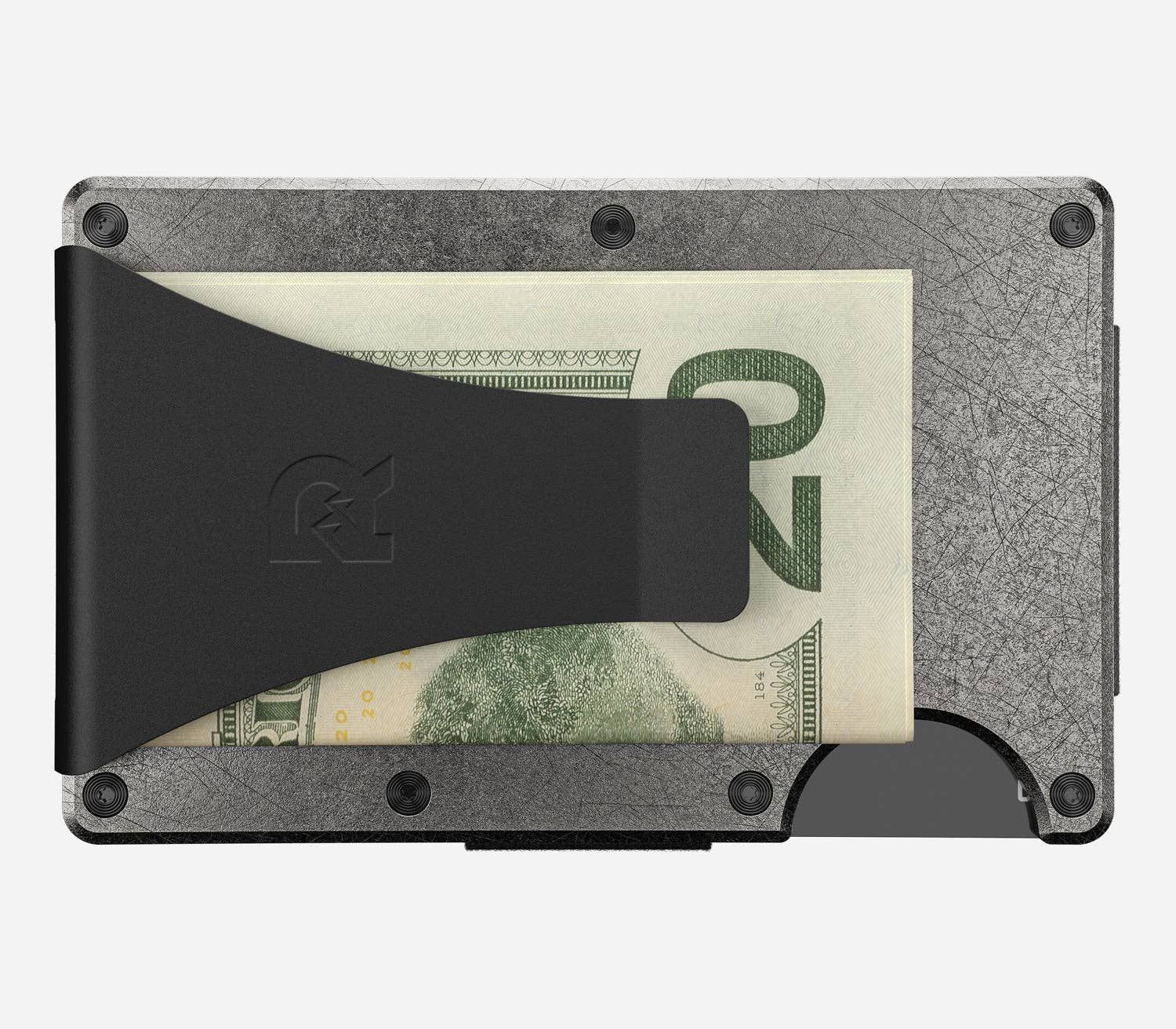 RIDGE WALLET STONEWASHED TITANIUM MONEY CLIP, STYLE: Money Clip