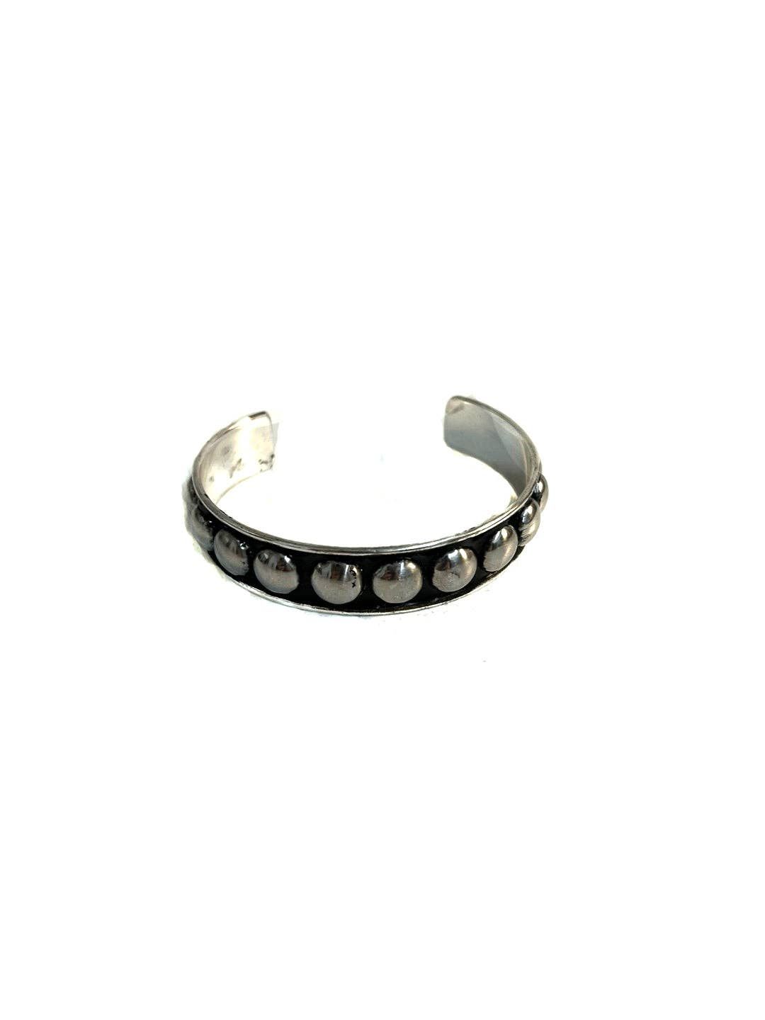 SNOWING WEST WESTERN BUBBLE METAL CUFF BRACELET, SIZE: Large