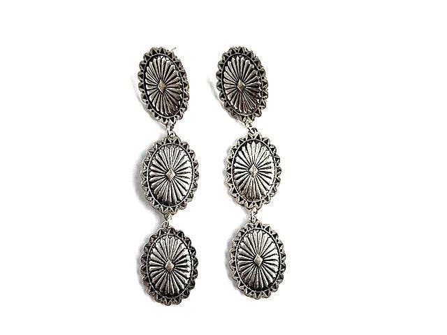 SNOWING WEST WESTERN SMALL OVAL BUBBLE HOOP EARRINGS
