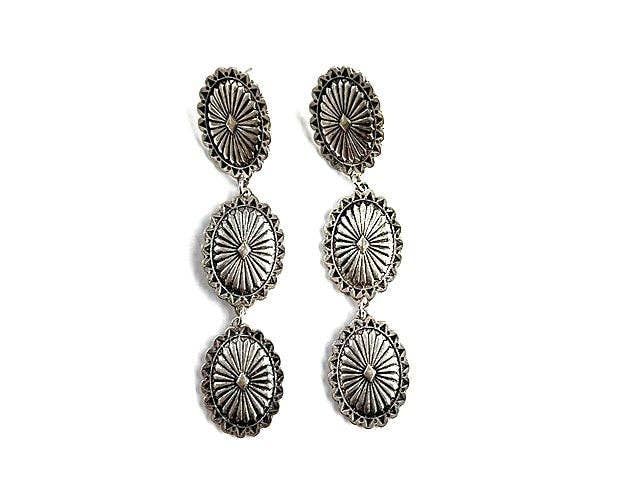 SNOWING WEST WESTERN SMALL OVAL BUBBLE HOOP EARRINGS