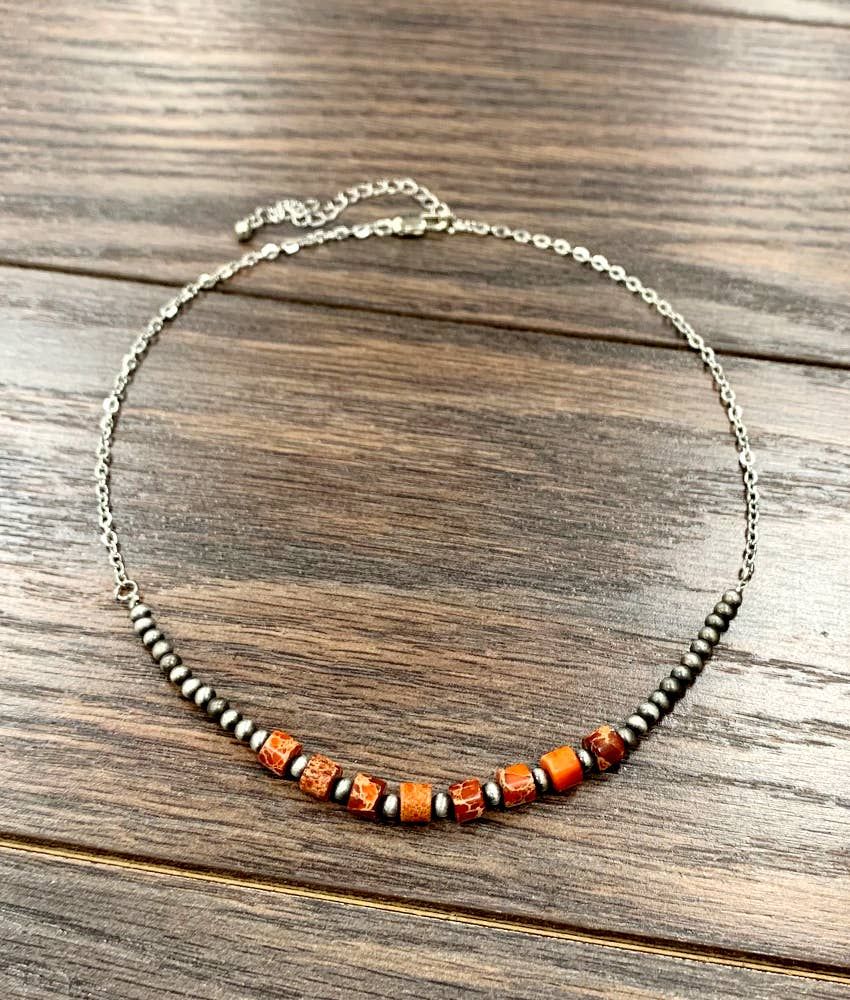ISAC TRADING INC. WOMEN'S HANDMADE GEMSTONE NECKLACE