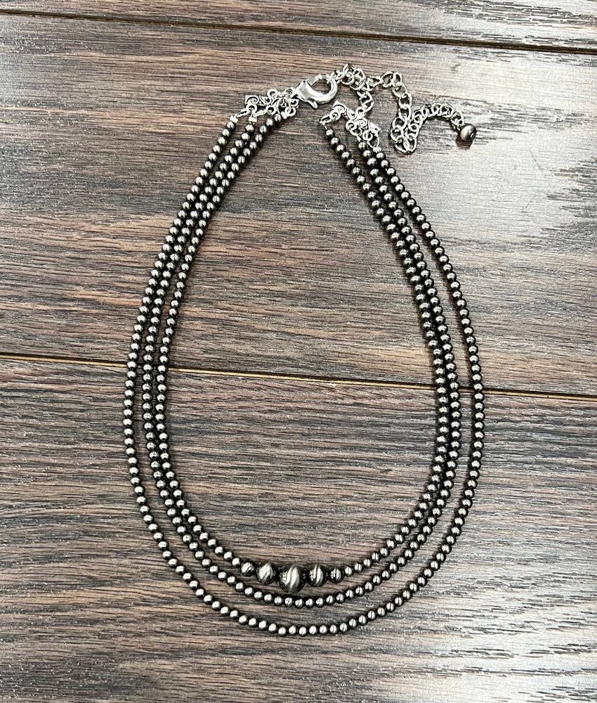 ISAC TRADING INC. WOMEN'S HANDMADE POLISH NAVAJO BEAD NECKLACE