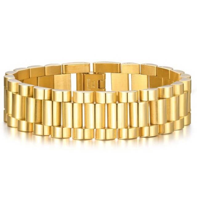 JOSSLYN BY WALL TO WALL  STAINLESS STEEL WATCH CHAIN BRACELET, COLOR: A