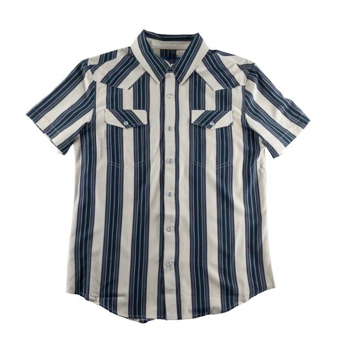 PANHANDLE SLIM MEN'S SHORT SLEEVE 2 POCKET PEARL SNAP SHIRT - BLACK