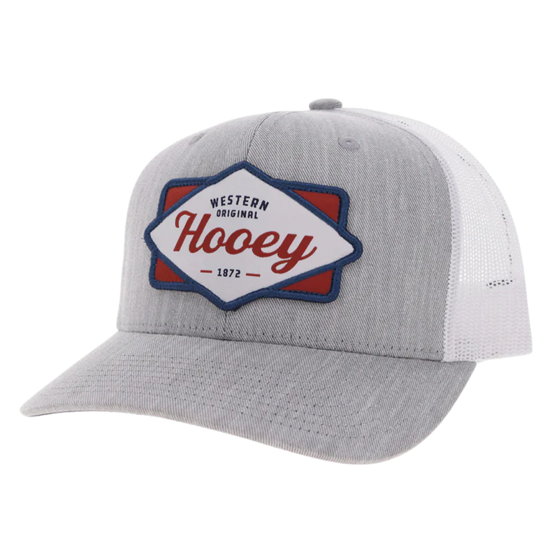 HOOEY DIAMOND TRUCKER CAP - GREY/WHITE