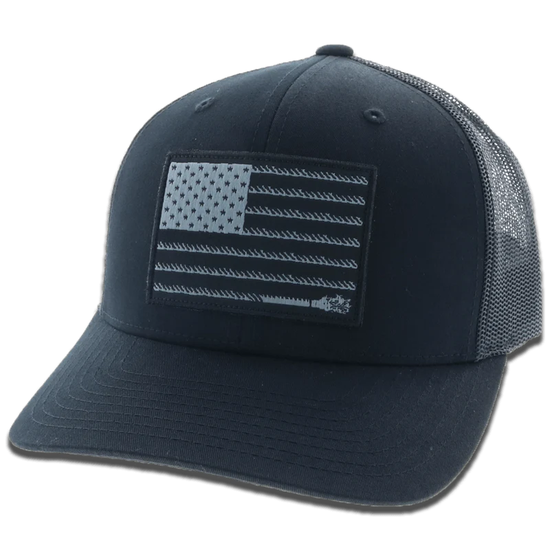HOOEY LIBERTY ROPER CAP - BLACK