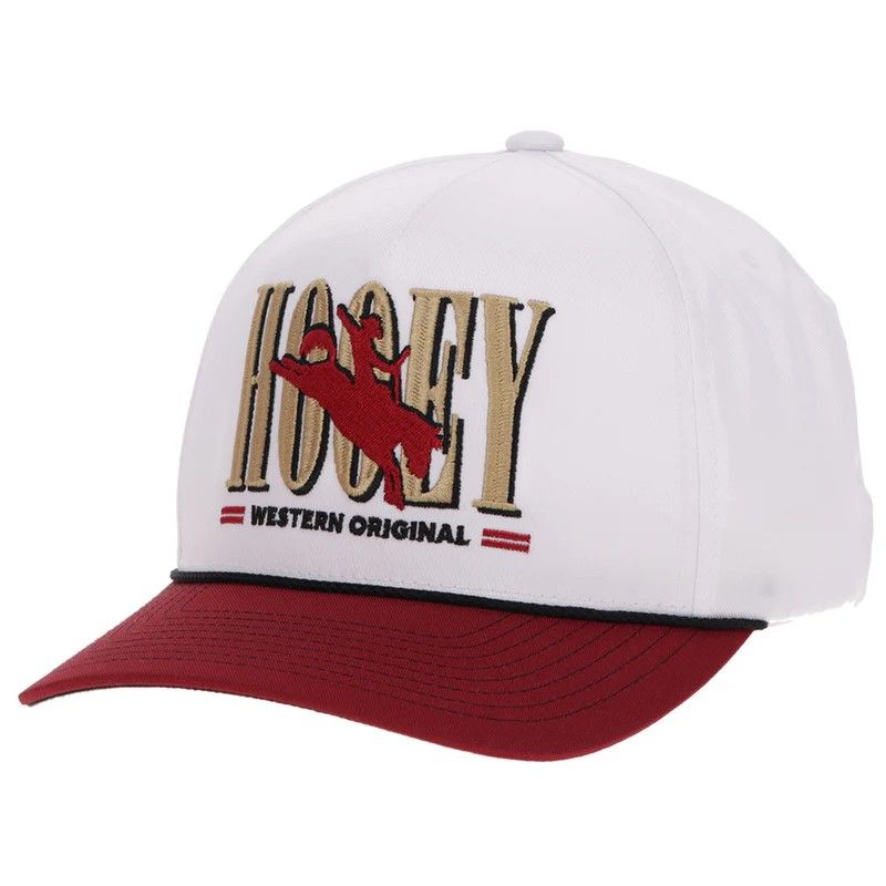 HOOEY WILDRIDE TRUCKER CAP - WHITE/RED