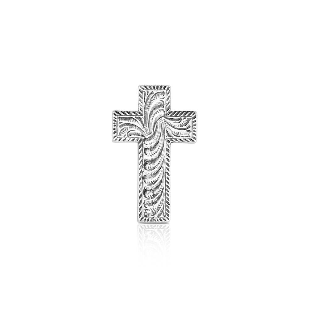 MONTANA SILVERSMITHS LIGHT ENGRAVED CROSS PIN
