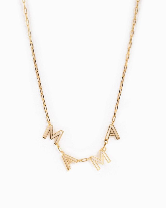 SESSORI "MAMA" LETTER CUTOUT STATION NECKLACE