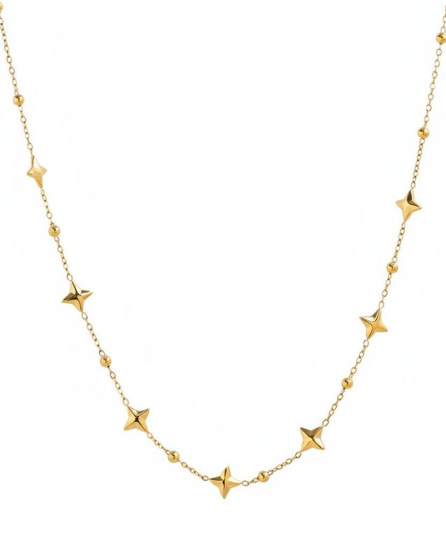 SESSORI STAINLESS MINI SPARKLE STATION NECKLACE