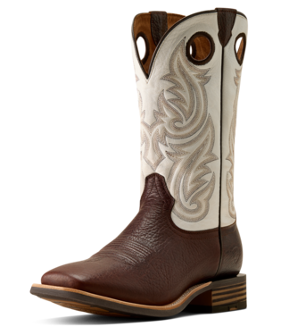 ARIAT MEN'S HIGHLAND TOUGHSTOCK WIDE SQUARE TOE WESTERN BOOT - BROWN BISON