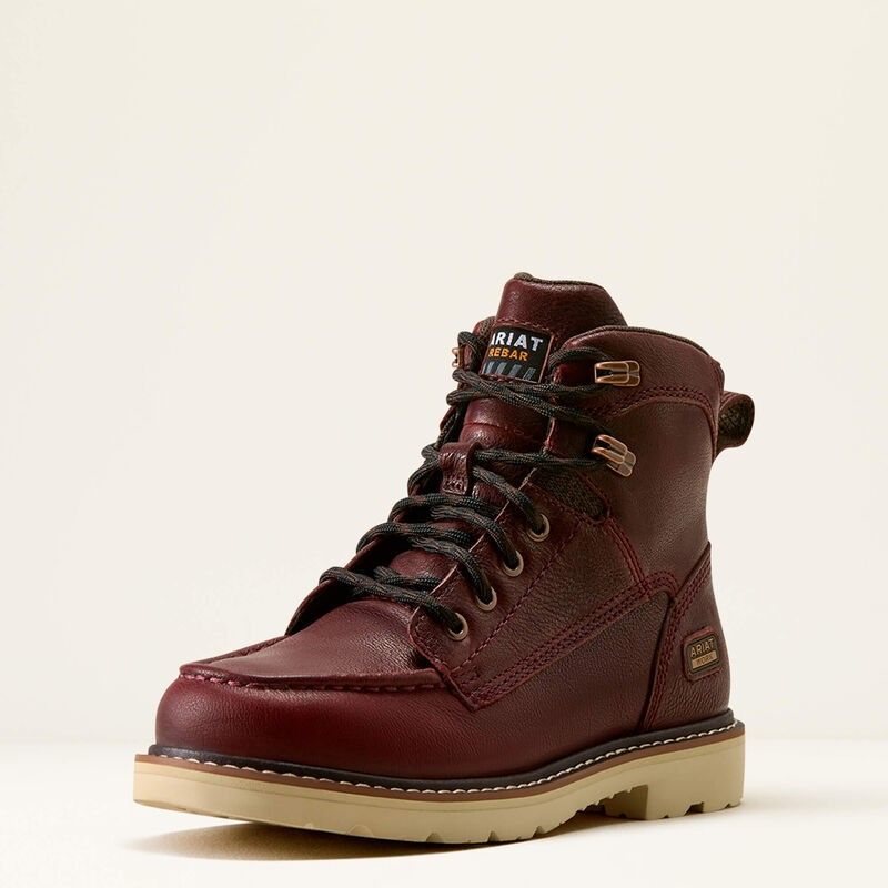 ARIAT WOMEN'S REBAR LIFT 6" WORK BOOT - CRANBERRY