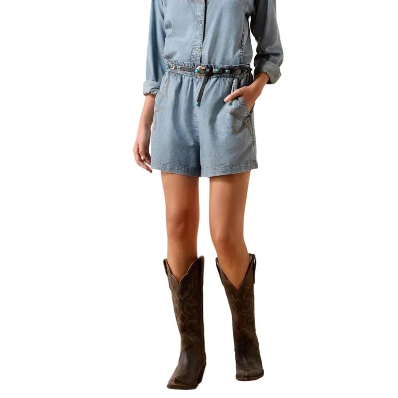 ARIAT WOMEN'S SUMMER DENIM SHORTS - MEDIUM BLUE