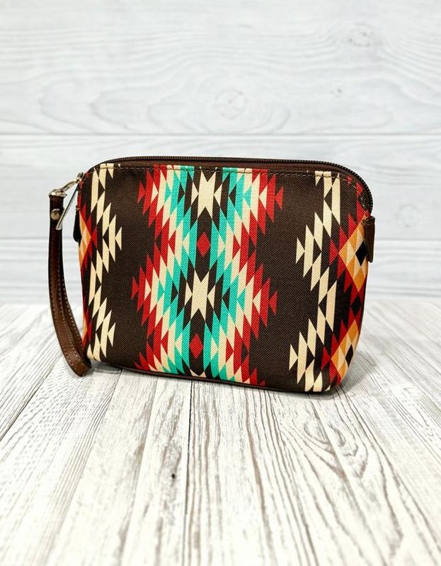 RED DIRT HAT CO. WOMEN'S COSMETIC POUCH - SOUTHWESTERN