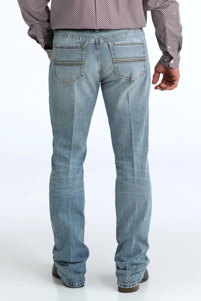 CINCH MEN'S IAN SLIM FIT BOOT CUT JEAN - MEDIUM STONE INDIGO