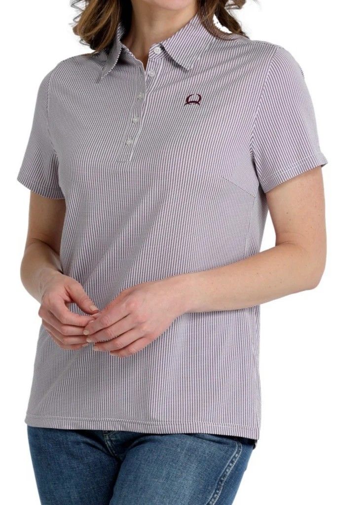 CINCH WOMEN'S SHORT SLEEVE POLO - PURPLE
