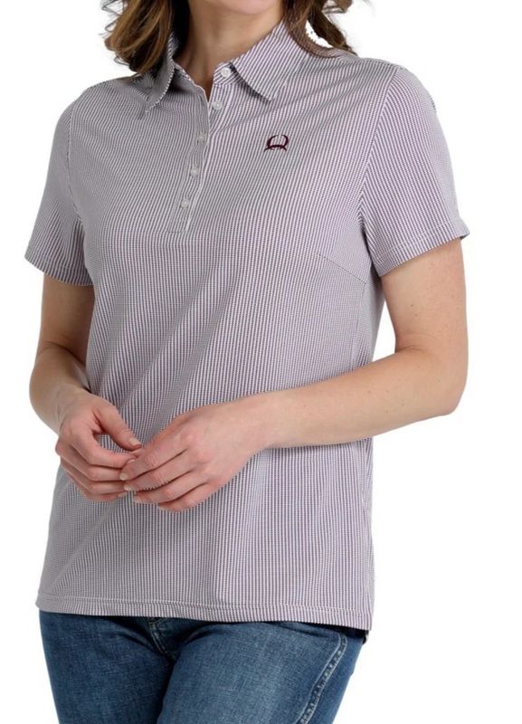 CINCH WOMEN'S SHORT SLEEVE POLO - PURPLE