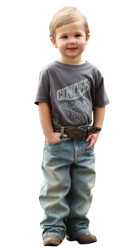 CINCH TODDLER BOYS' SHORT SLEEVE TEE SHIRT - CHARCOAL