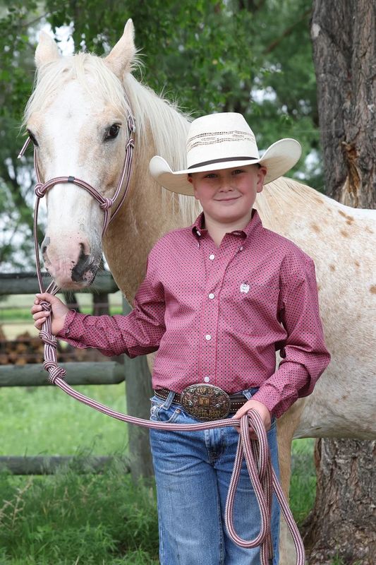 CINCH TODDLER BOYS' LONG SLEEVE GEO PRINT BUTTON SHIRT - PINK