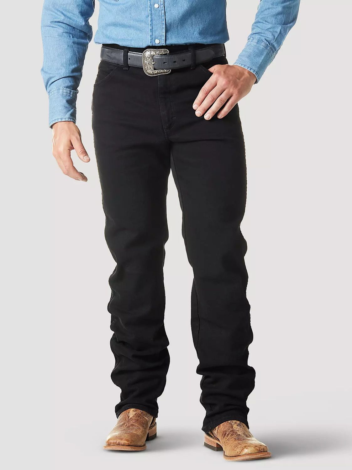 WRANGLER MEN'S 13MAF ACTIVE FLEX COWBOY CUT JEAN - BLACK