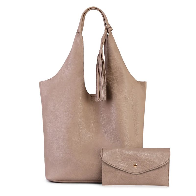 MONTANA WEST SLOUCHY HOBO BAG WITH POUCH - TAN