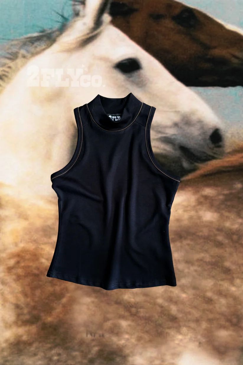 2 FLY CO. WOMEN'S THE ESSENTIALS TANK - BLACK